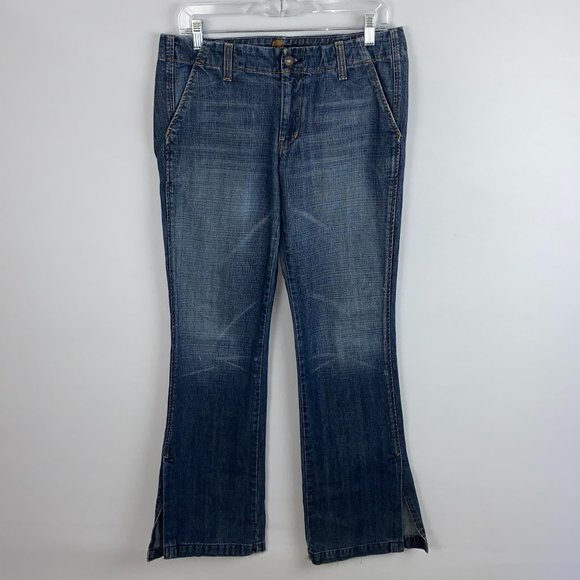 7 For all Mankind Flare Slit Side Hem Jeans 30 - Picture 1 of 10